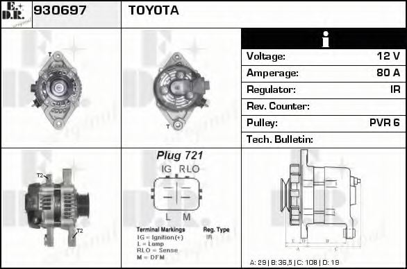 EDR 930697 Alternator